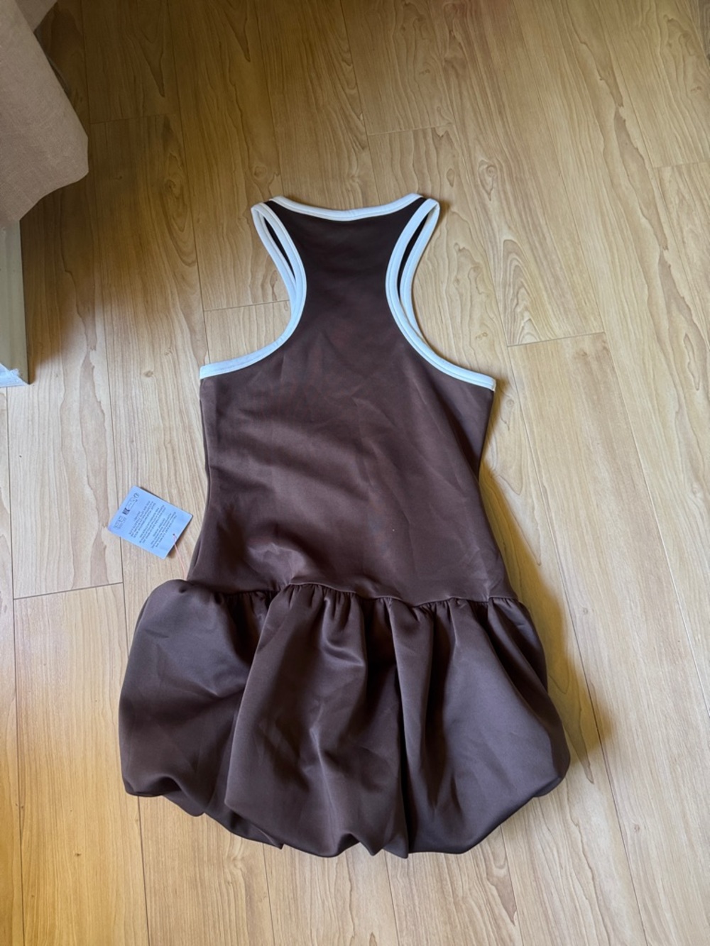 ASOS Brown Mini Dress with Bubble Bottom - Picture 4 of 5